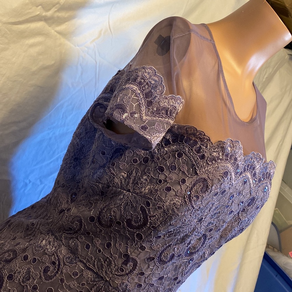 Js Collection Lavender Sequin Gown - image 3